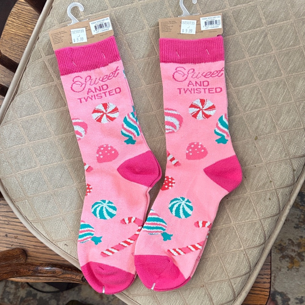 Karma Pink Candy Pattern Socks - Picture 3 of 3
